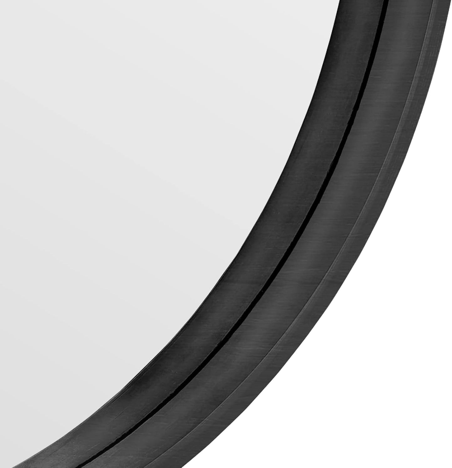 WallBeyond Round Wood Mirror 32 inch Black Circle Wall Mirror for Bathroom Round Wall Mirror for Wall Decor, Vanity, Entryway Living Room