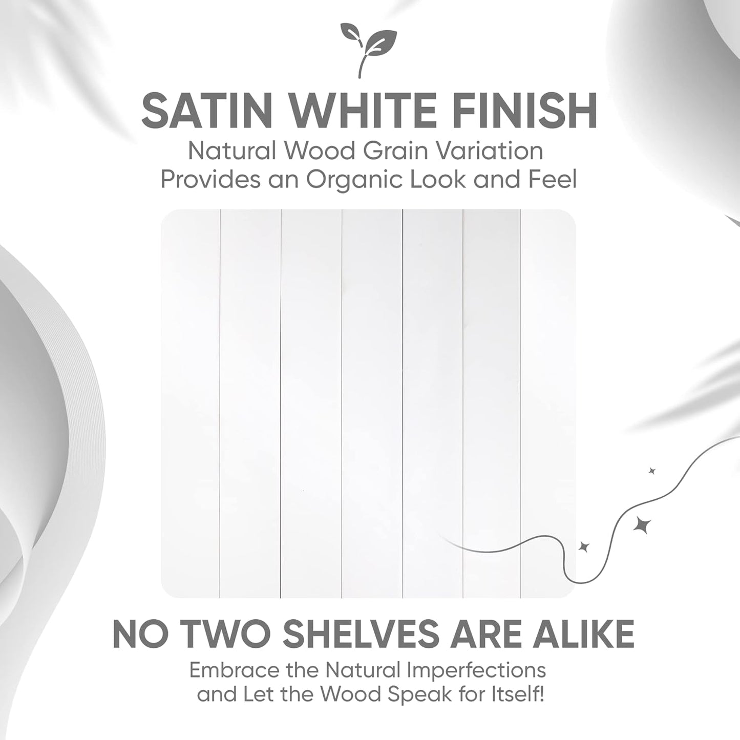 Homeforia White Floating Shelves 30 inch, High End Solid Real Wood 30inch Floating Shelf for Wall Mounted, White Wooden 30in Long Floating Shelves, Heavy Duty Bracket, 30 X 6.5 X 1.75 inches, Set of 4