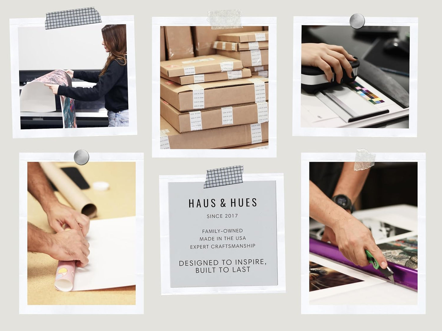 HAUS AND HUES Colorful Abstract Wall Art - Minimalist Retro Picture for Living Room Decor, Red and Pink Modern Wall Art Painting (Red Geometric, Beige Frame, 24x36)