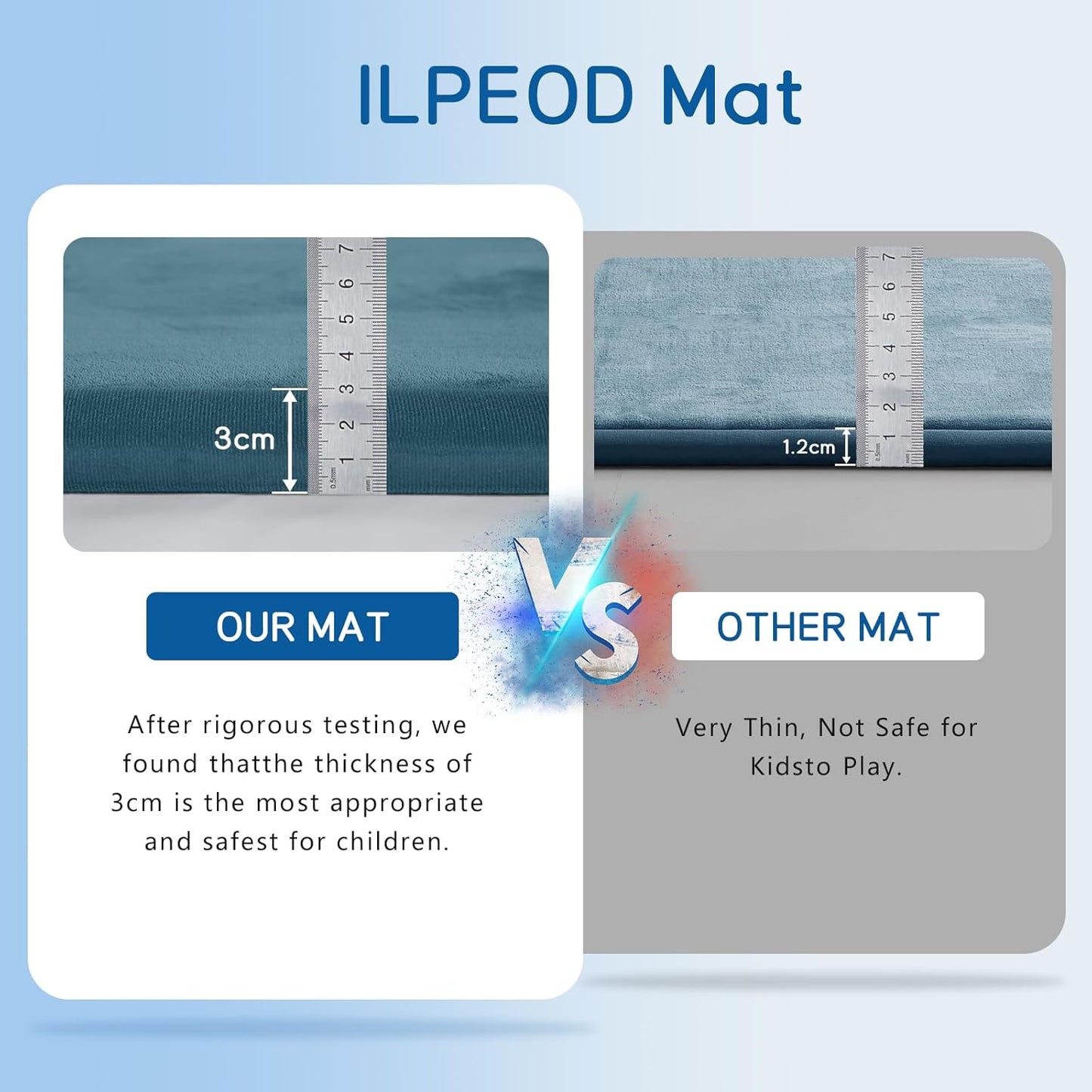 Baby Play Mat 1.2" Thick Memory Foam Nursery Rug Area Rug, 13โ1โ X 6โ7โ Yoga Mat Playmat Crawling Mat for Baby,Toddlers, Infants, Kids,Floor Mat Tatami Mat for Living Room with Non-Slip(Green)