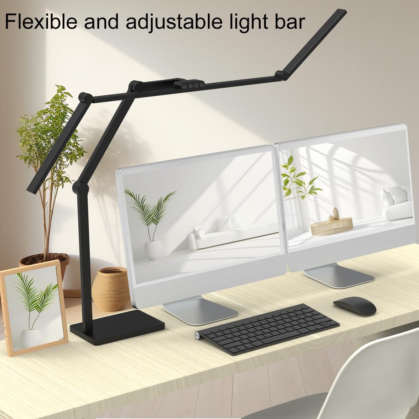 36W 3000LM Ultra Bright Architect Desk Lamp with Base, 47.4Inches Wide Tall Overhead Desk Light for Home Office, Dimmable Table Light with Remote for Desktop Working,Drafting,Reading