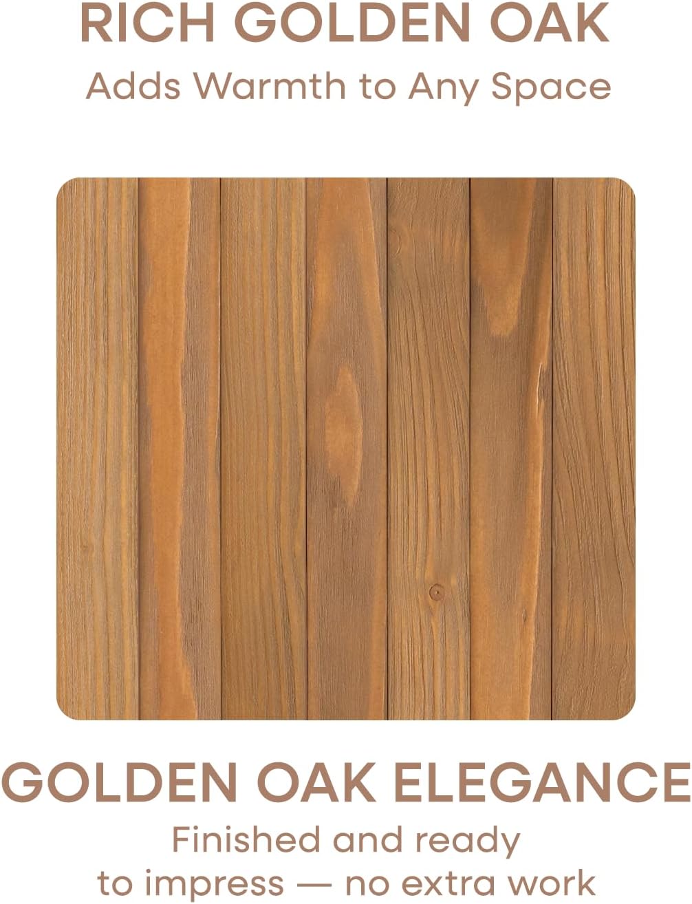 Homeforia 16 inch Golden Oak Floating Shelf, High End Solid Real Wood 16inch Small Floating Shelves for Wall Mounted, Oak Wooden 16in Floating Shelves, Heavy Duty Bracket, 16 X 6.5 X 1.75 in, Set of 3