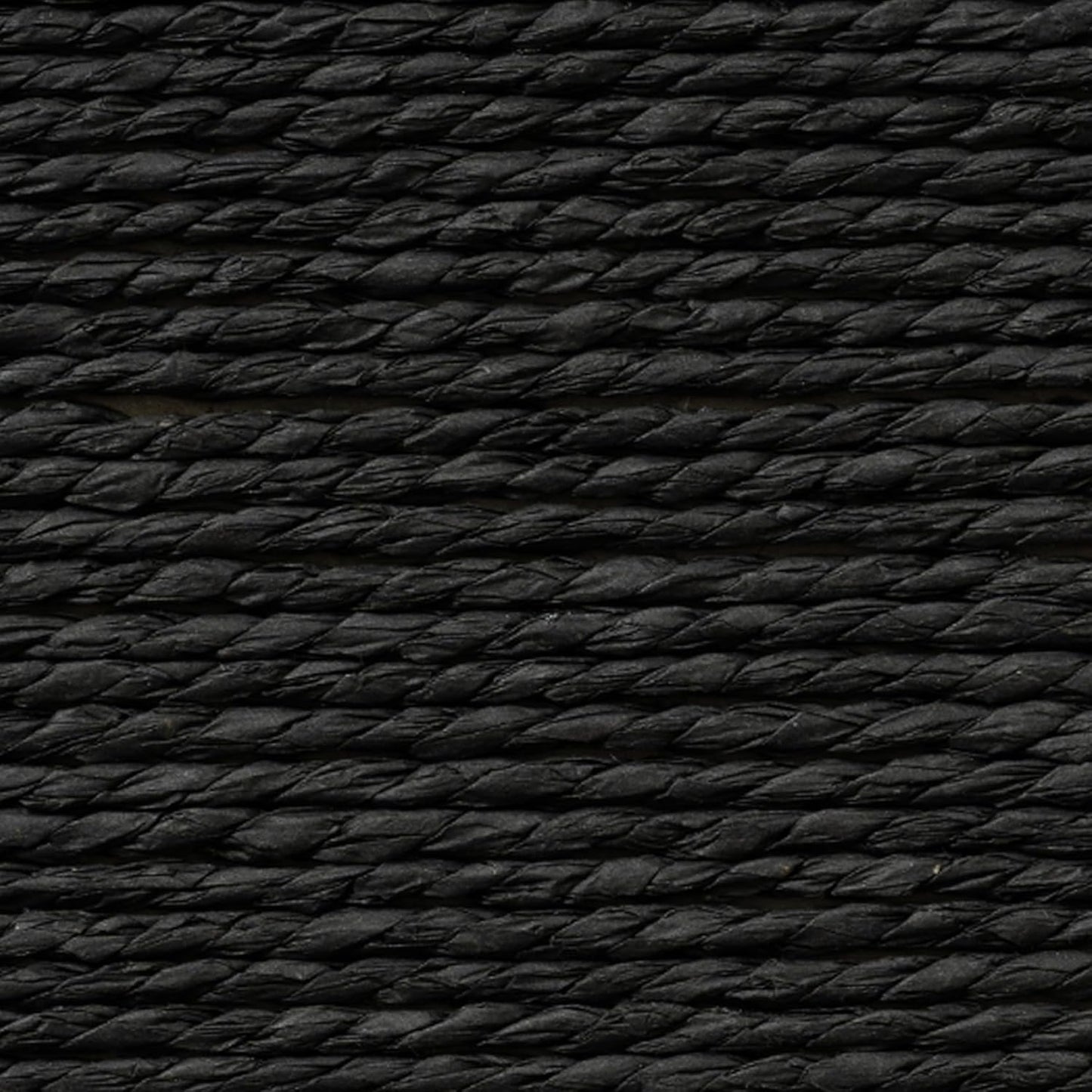 LA JOLIE MUSE Storage Baskets Set 4 - Sturdy Woven Paper Rope Decorative, Stackable Wicker Baskets for Makeup Closet Bathroom Bedroom (Ebony Black)