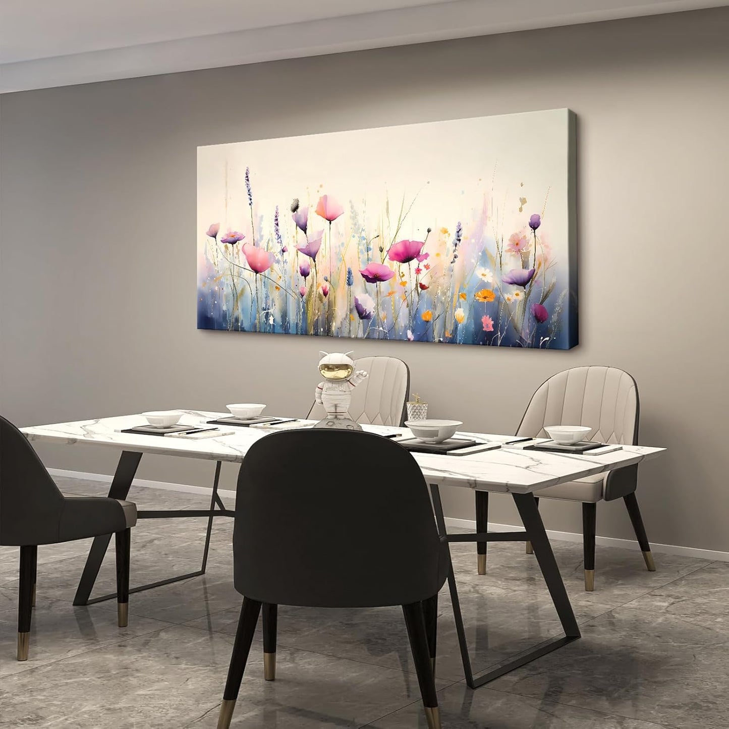 YYYYHPP YP2462 Flowers Wall art Colorful Wildflower Canvas Print Wall Art Wall Art Painting for Living Room Bedroom Kitchen Home and Office Wall Decor