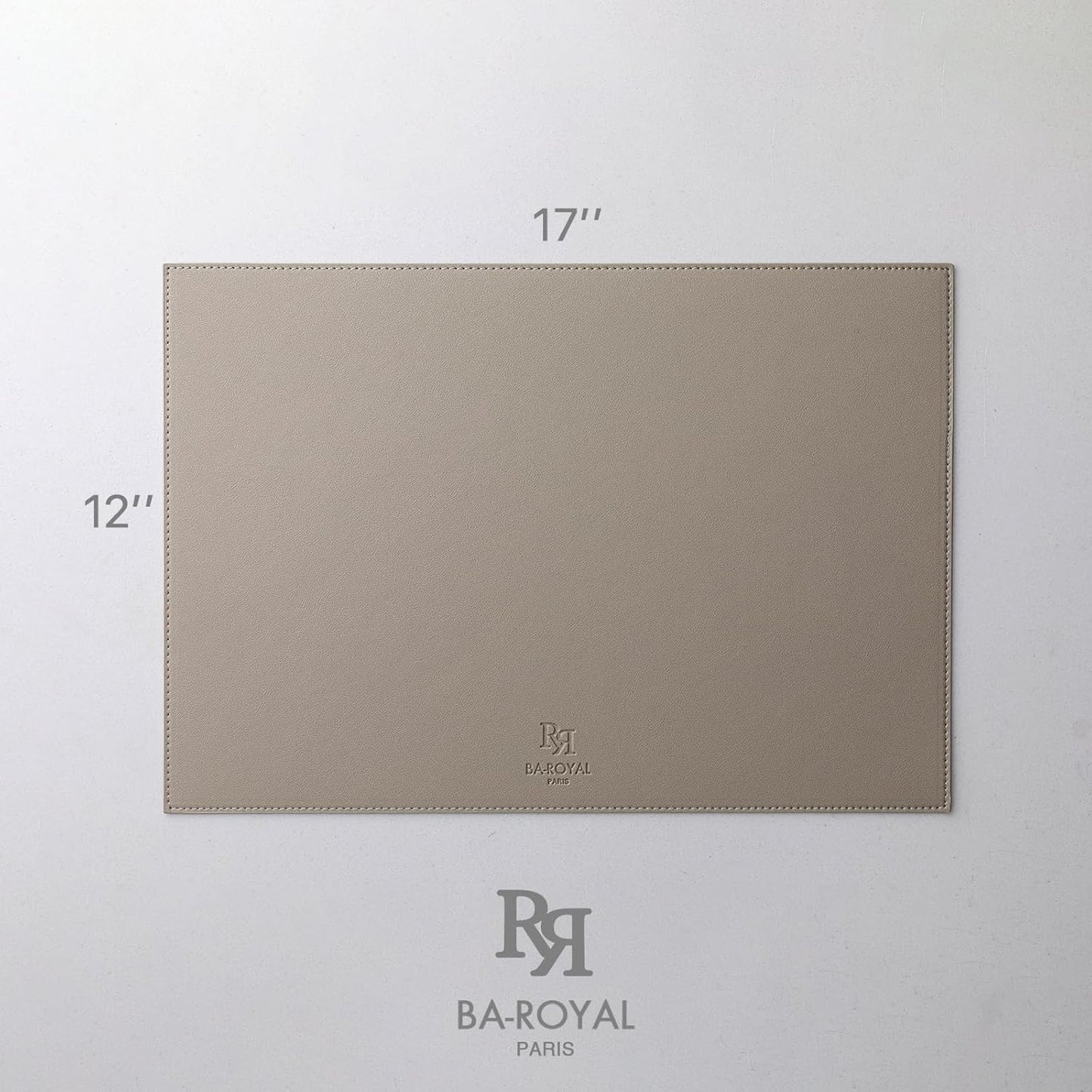 Faux Leather Placemats Set of 12 Vinyl Washable Wipeable Table Mats for Kitchen Dining Table Heat Resistant Waterproof Indoor/Outdoor Placemats Non-Slip Easy Clean Place Mats-Almond Birch