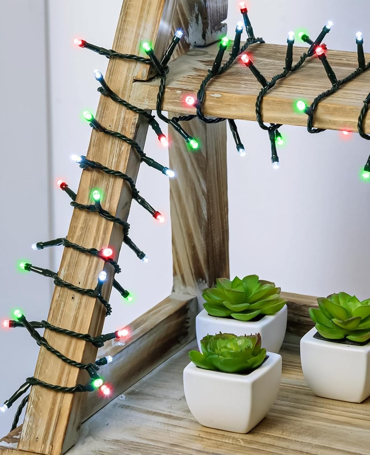 Christmas Lights Outdoor 40Ft 120 LED, Green Wire Christmas Tree Lights for Indoor Waterproof, 8 Modes & Timer, Connectable String Light for Bedroom Yard Party Wedding Decorations, Red Green