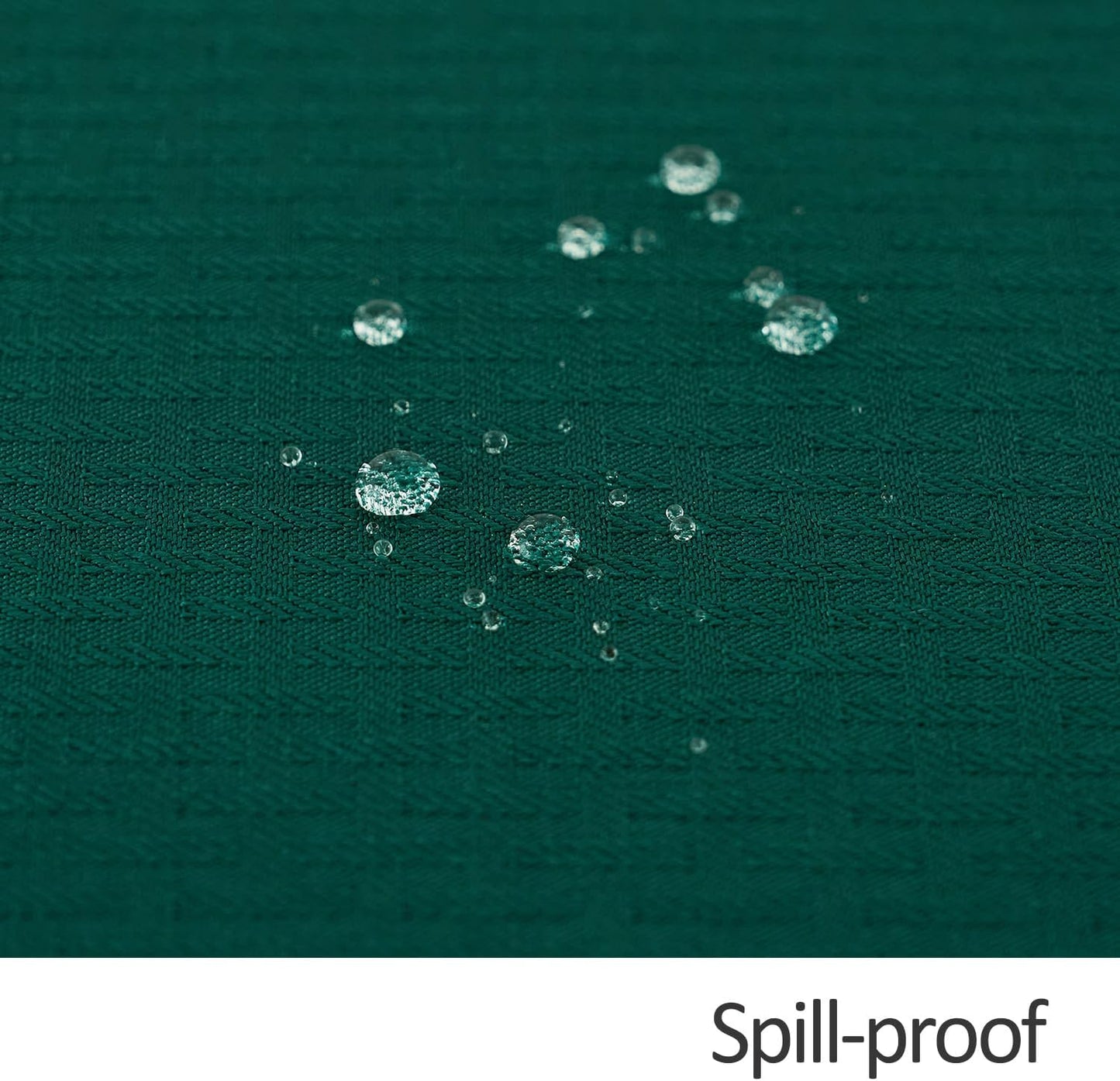 maxmill Round Tablecloth Weaved Texture Design Spill-Proof Wrinkle Free Soft Christmas Table Cloth for Circular Table Cover, for Dining Room Banquet Parties Holiday Dinner, 90 Inch Hunter Green