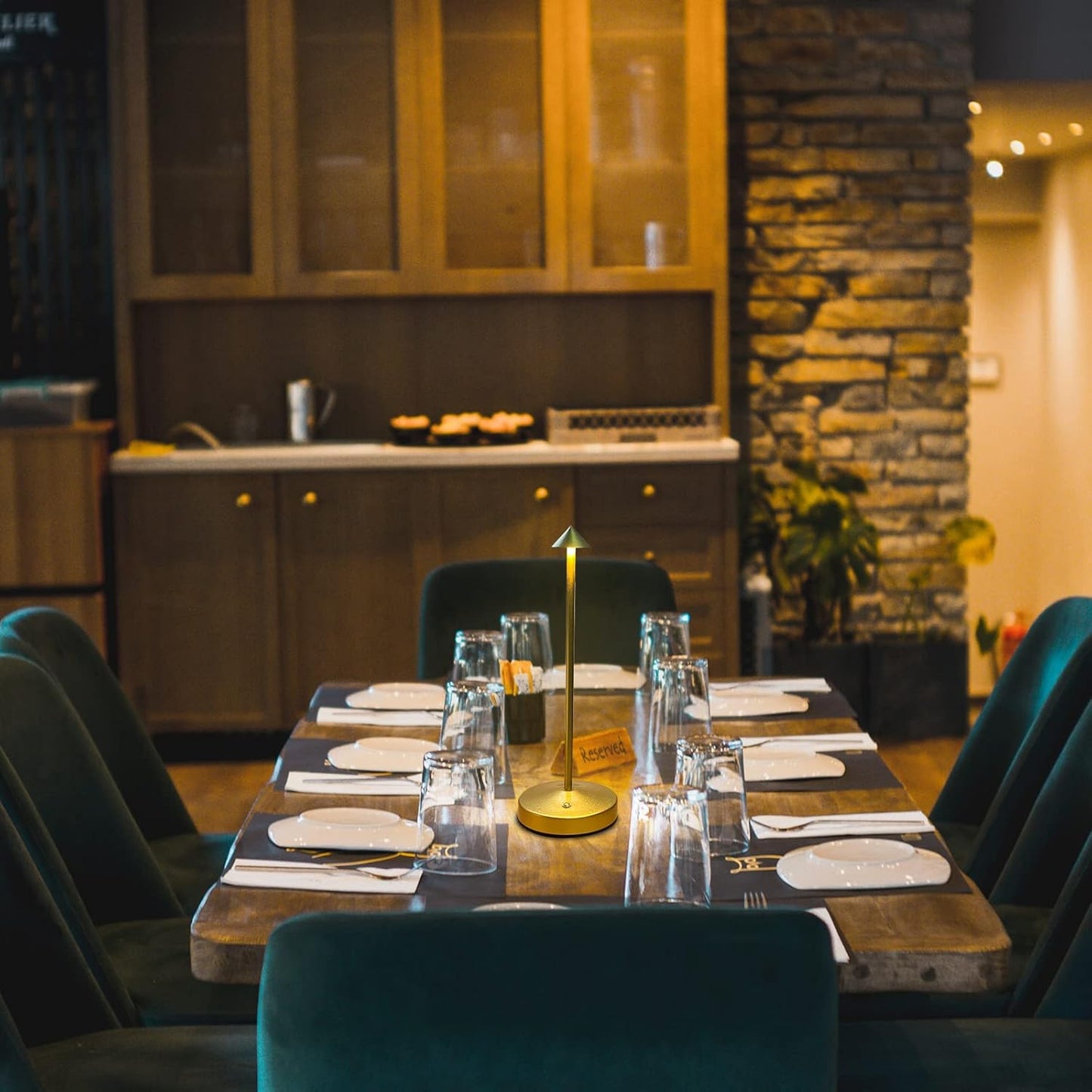 Rechargeable Cordless Lamps,3000mAh Battery Operated Table Lamp,Portable LED Touch 2 Levels Brightness Dimmable Bar Lamp,Battery Powered Lamps for Bars,Restaurant,Living Room(2 Pack,Gold)