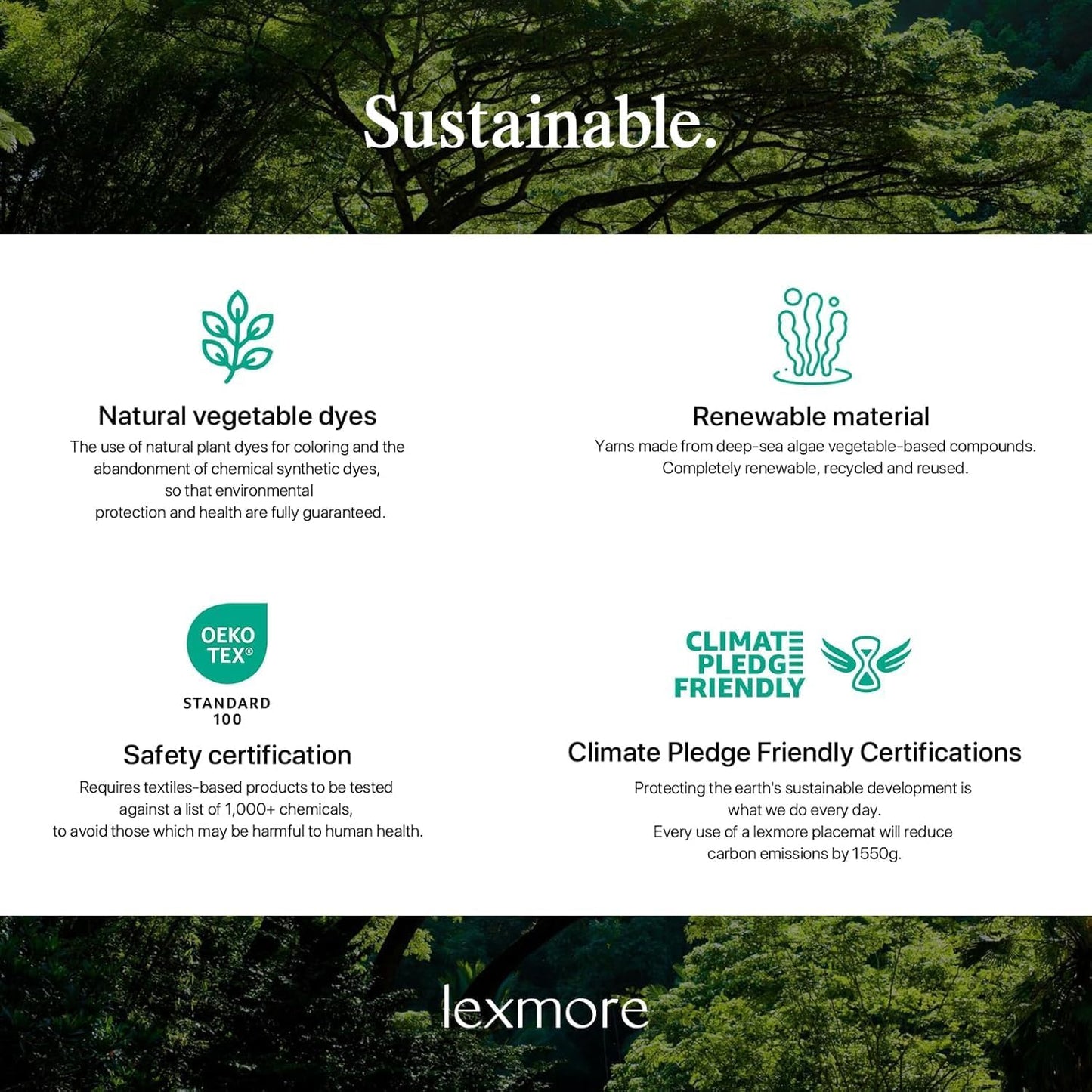 LEXMORE Placemats Set of 12 Vinyl/Plastic Woven Place Mats for Kitchen Table Indoor/Outdoor Washable Placemat Wipeable Dining Table Mats(A-Beige)