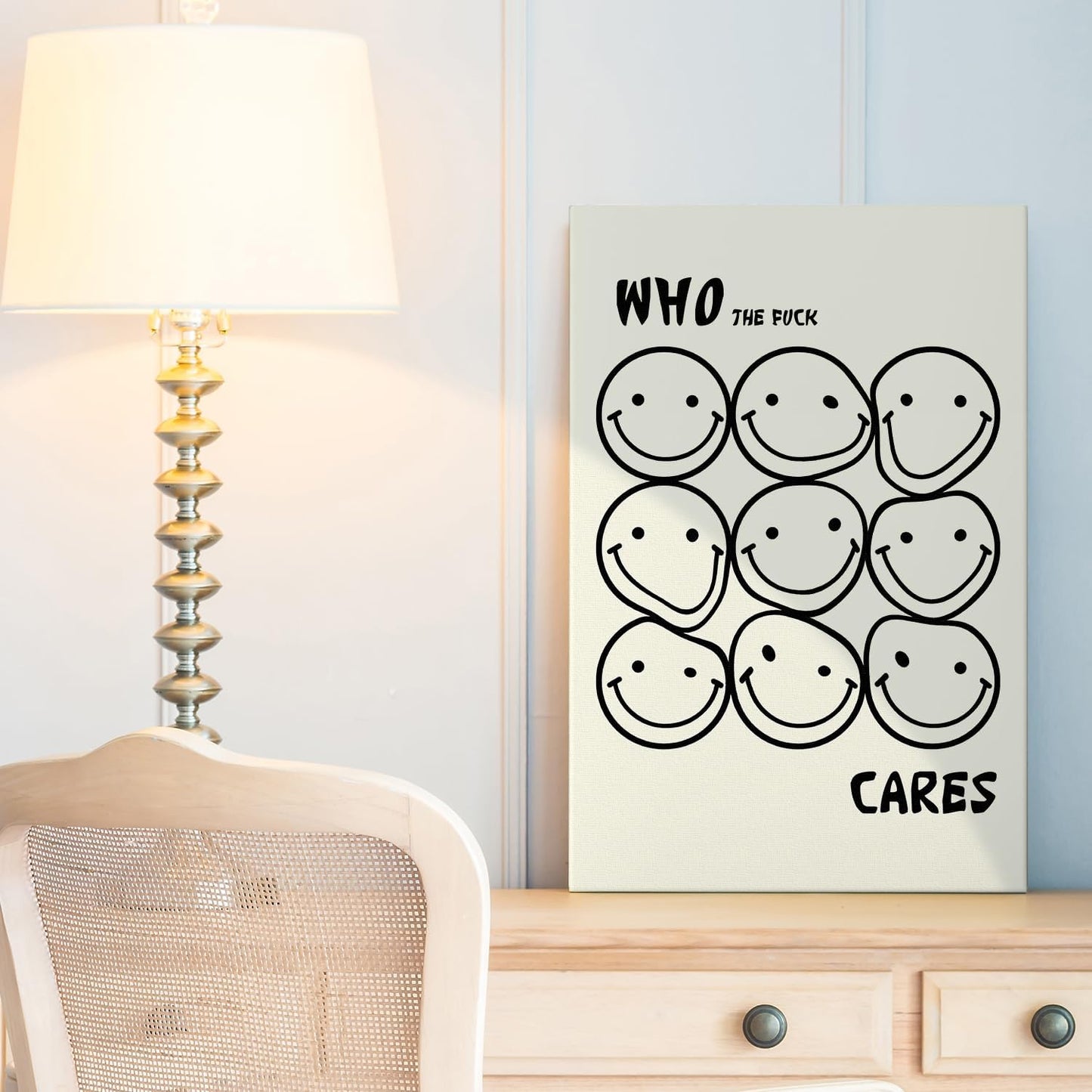 DIHSIEG Inspirational Canvas Wall Art Funny Bathroom Wall Art Print Poster, Frameless Canvas Decor,with Hook, Can be Placed on the Table,Motivational Prints,Dark 12x16 Inch