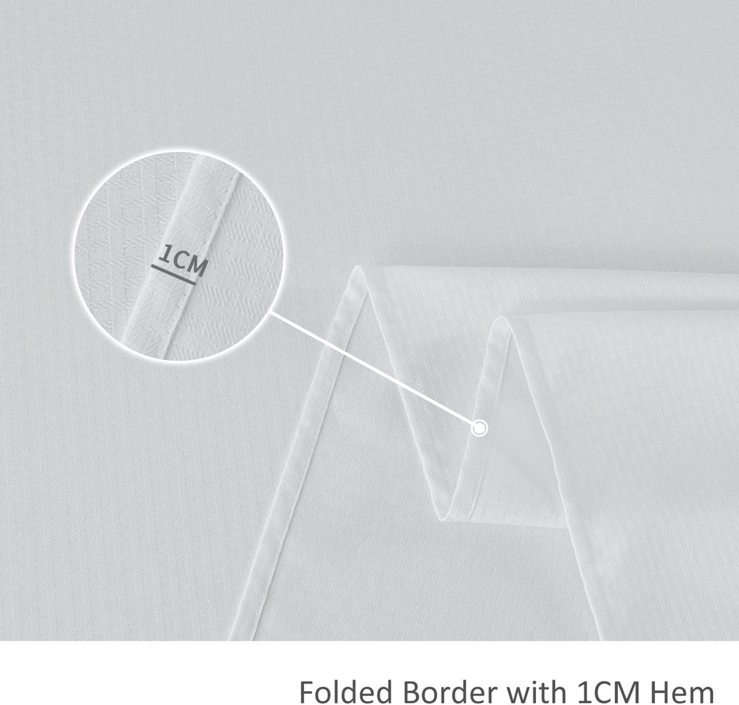 maxmill Rectangle Tablecloth Weaved Pattern Waterproof Spillproof Wrinkle Free Table Cloth, Kitchen Dining Tabletop Decoration, Fabric Table Cover for Holiday Parties, 52 x 108 Inch, White