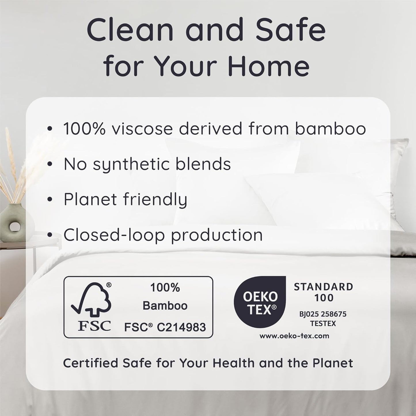 Bambaw 100% Viscose Derived from Bamboo Bed Sheets Full Size Set – 4pcs Breathable & Cooling Sheet Set for Hot Sleepers, Super Soft Full Size Sheets, with Elastic Corner Straps (Moonlight Gray)