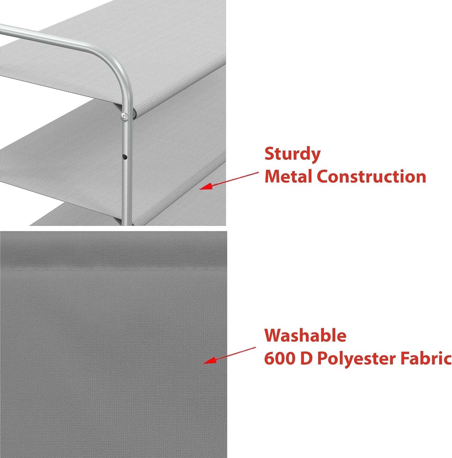 Simple Houseware 5-Tier Shoe Rack Storage Organizer, Grey