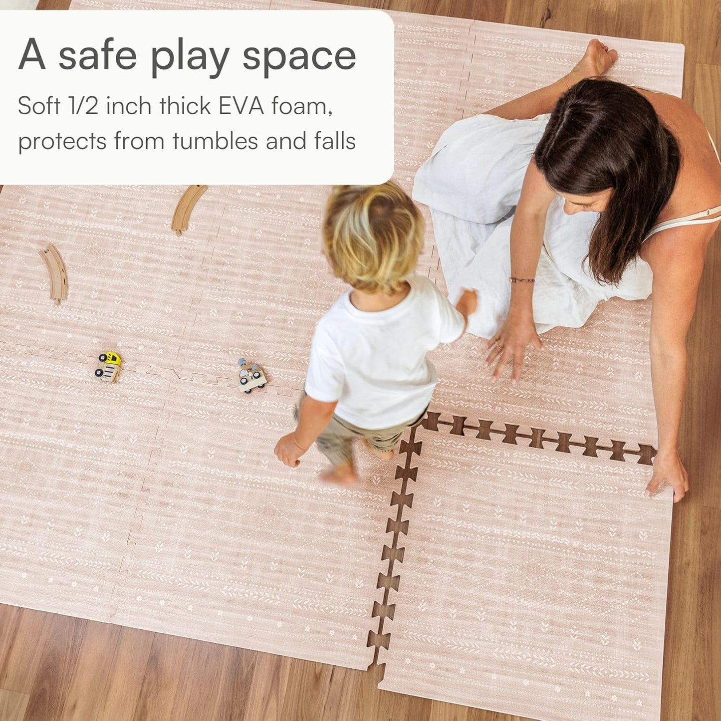 Lillefolk Baby Play Mat for Floor – 6x8ft Dusk | Soft Non Toxic Premium EVA Foam Tiles for Tummy Time, Crawling & Playroom – Waterproof Interlocking Floor Mat for Babies & Toddlers (12 Tiles)