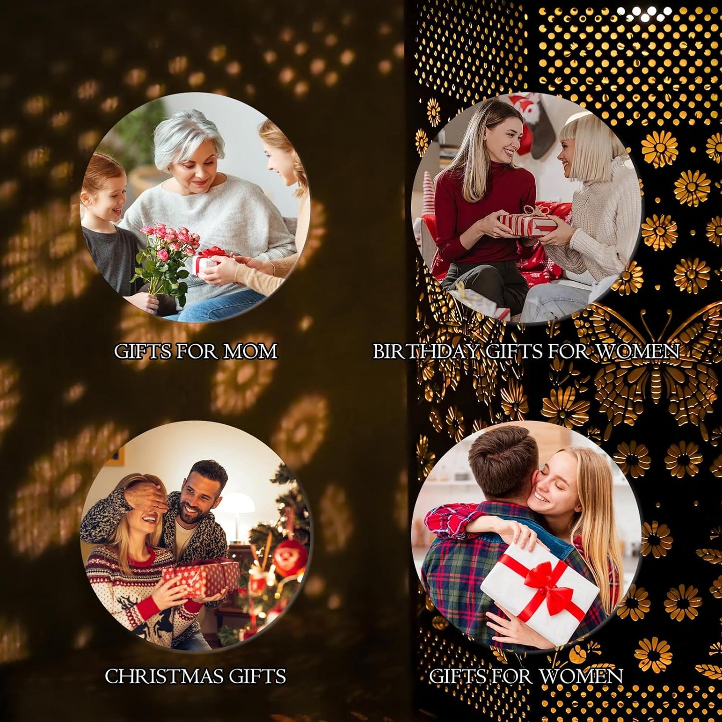 Birthday Gifts for Women Garden Decor Solar Lights Outdoor Butterfly, Butterflies Solar Lantern Outdoor Waterproof Outdoor Decoration for Outside, Yard, Lawn