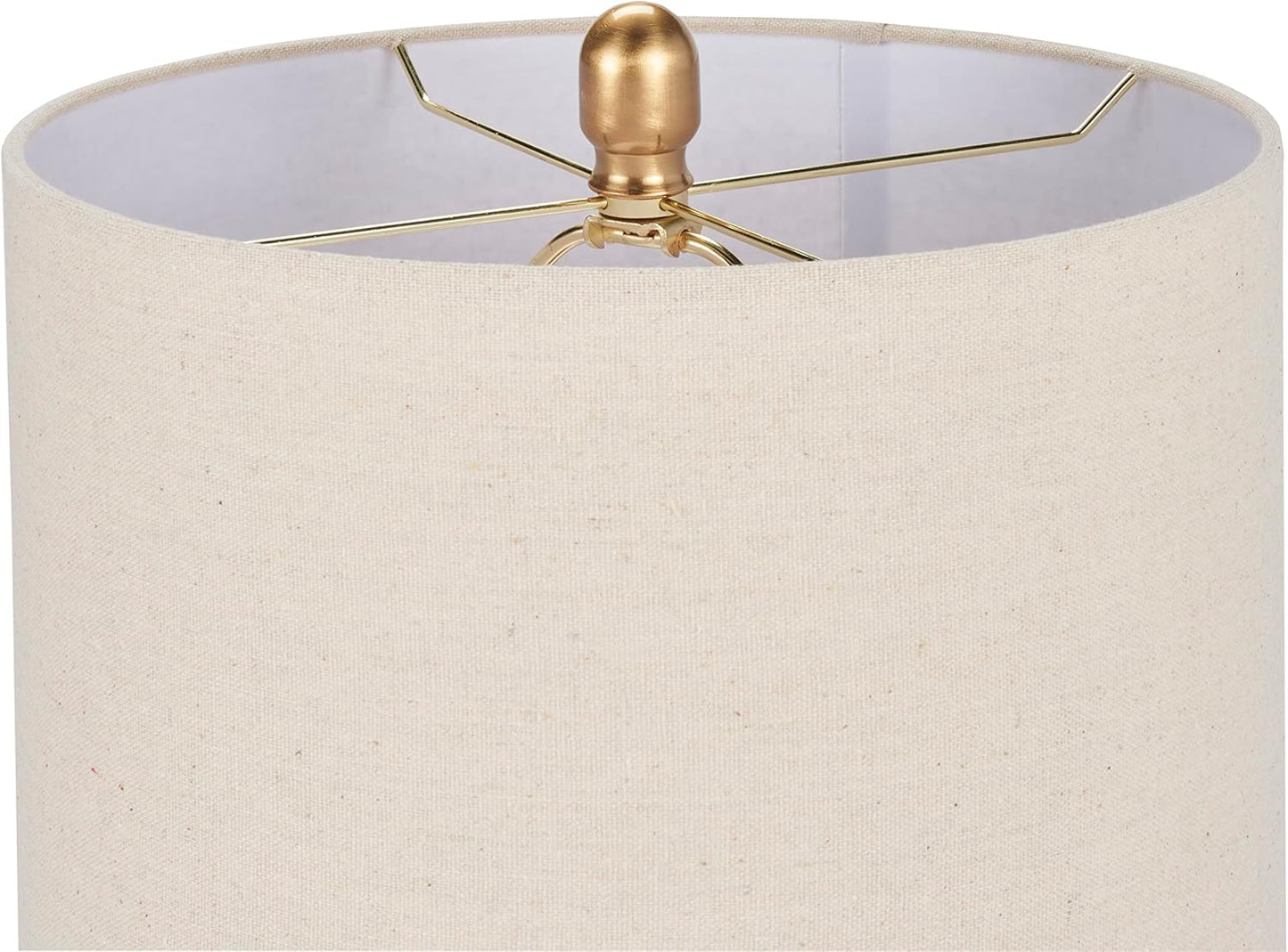 Nourison Home 22" Orange Terracotta Ceramic Table Lamp for Modern, Transitional, Bedside Table, Living Room, Dining, Entryway