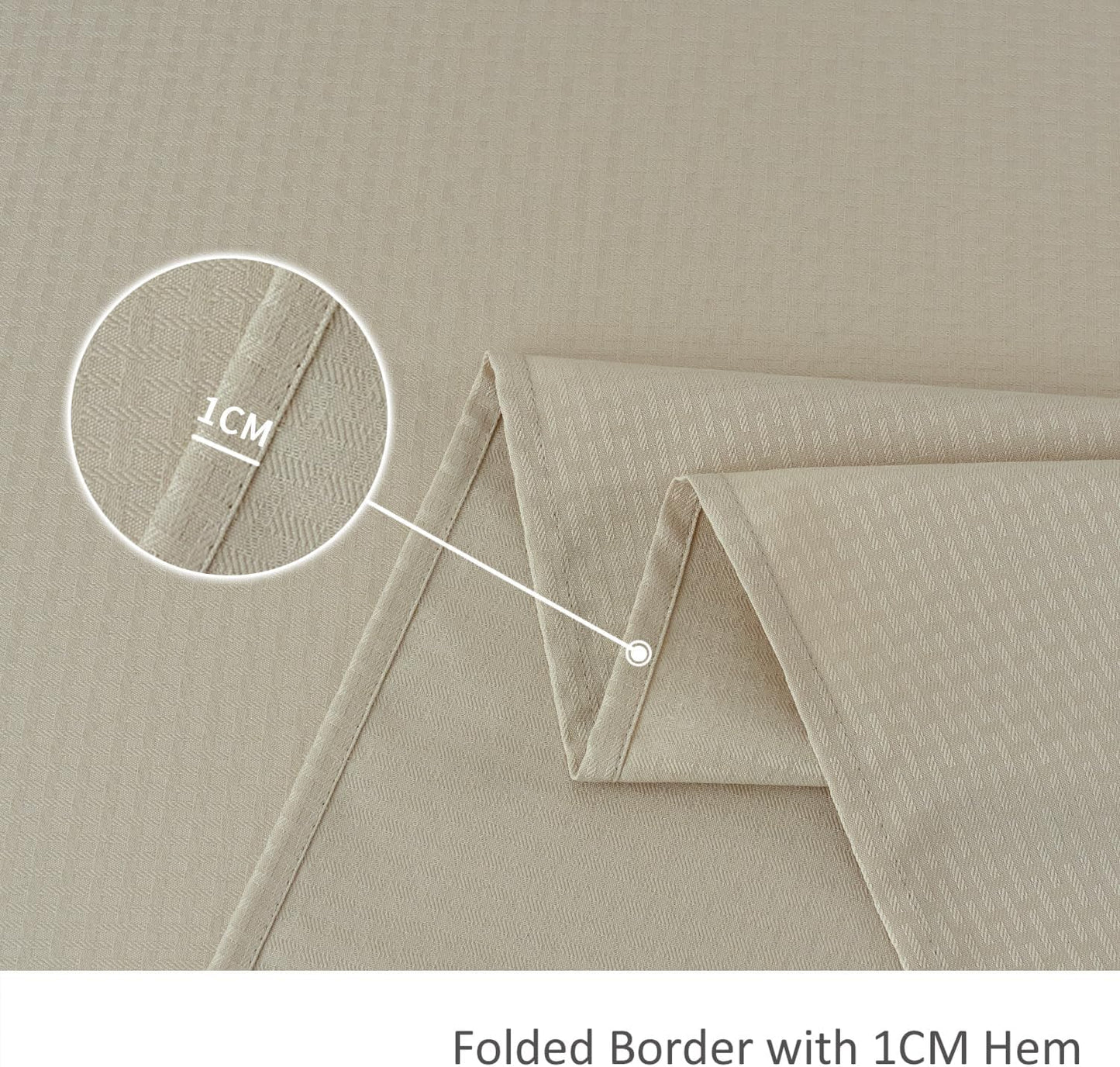 maxmill Weaved Texture Tablecloth Water Resistance Antiwrinkle Spillproof Soft Washable Table Cloth for Dining Room, Buffet Banquet Parties Holiday Dinner, Rectangular 70 x 108 Inch, Natural