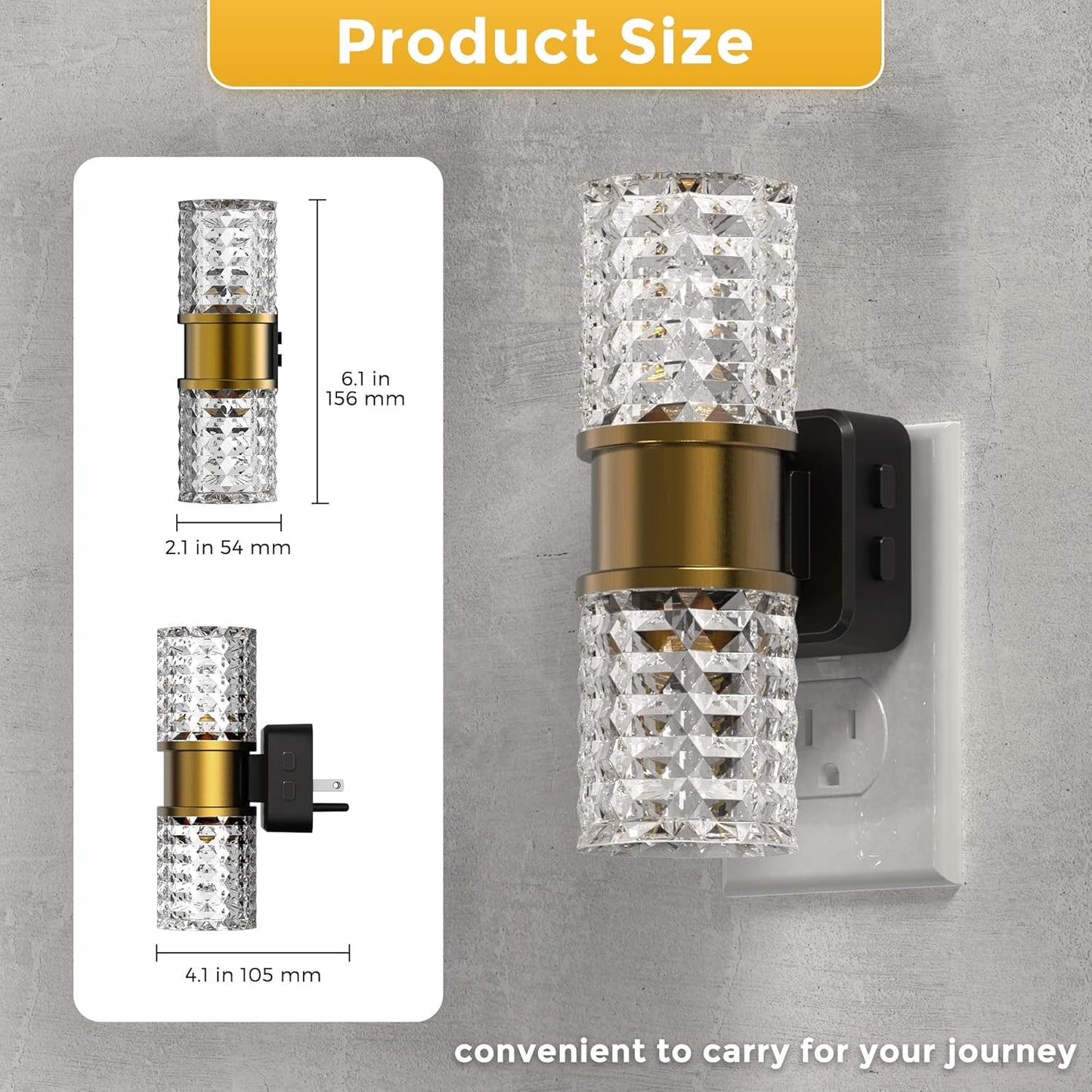 L LOHAS LED Night Light,Dimmable Night Lights Plug into Wall,2 Pack 0-100LM Adjustable Brightness LED Night Light,Automatic Night Lights Plug in with Auto Light Sensor, for Bedroom Hallway Home Decor