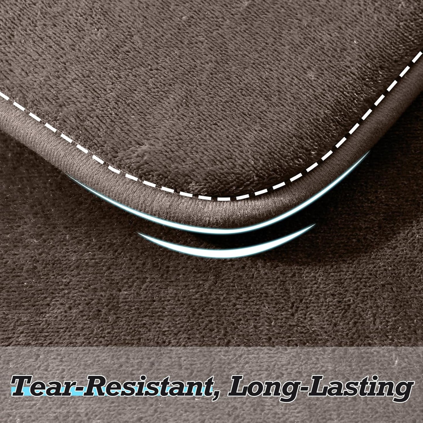 HUXMEYSON Bathroom Rugs Sets 2 Piece, Non-Slip & Quick Dry Bath Mat Set, Ultra Soft Velvet Bath Rugs for Bathroom, Toilet and Shower Floor, Brown