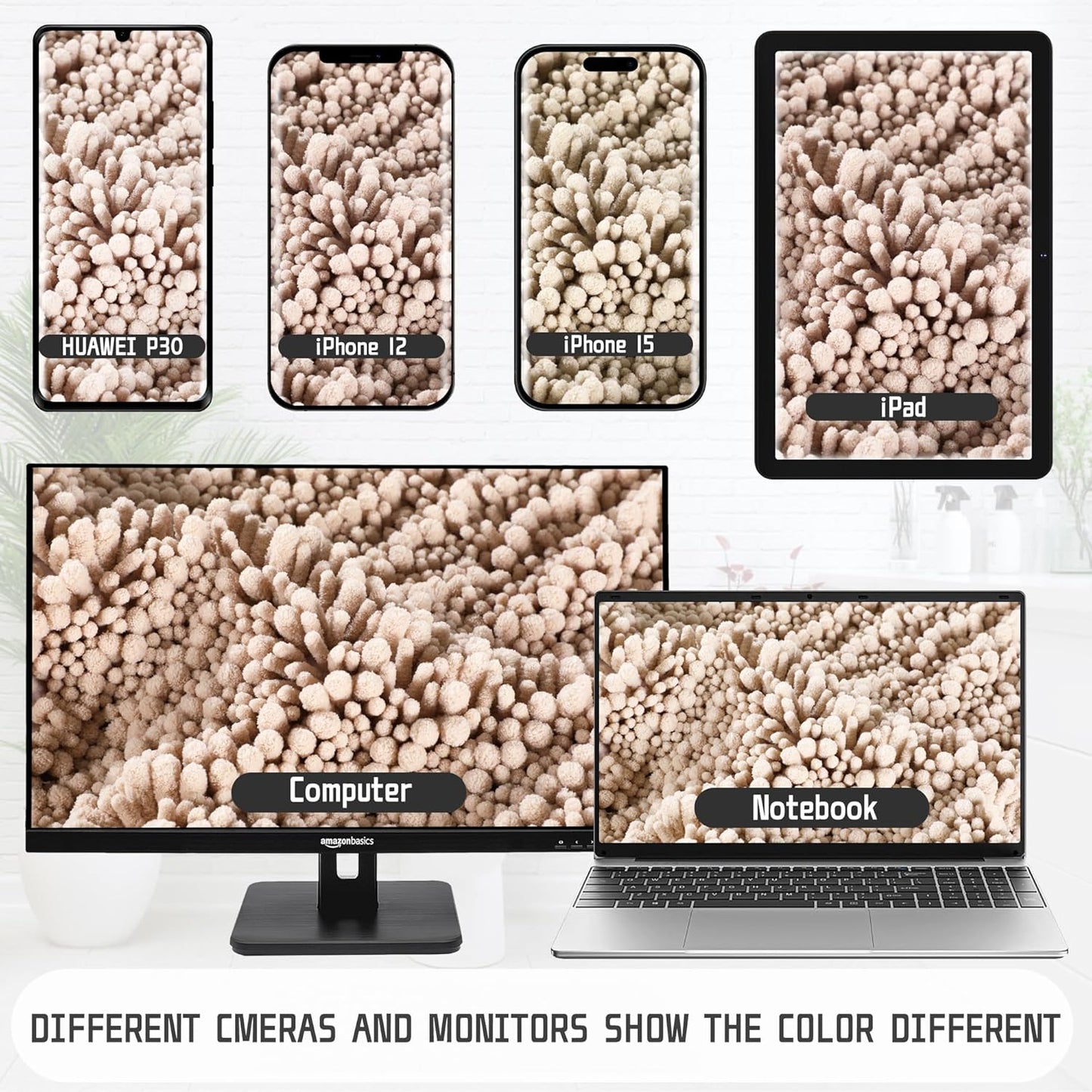 Yimobra Bathroom Rugs Sets 2 Piece - Quick Dry Extra Thick Luxury Chenille Bath Mat, Non Slip Super Absorbent for Tub Shower Sink, Machine Washable Shaggy Floor Mat, 44"x24"+24"x17" Inch, Light Brown