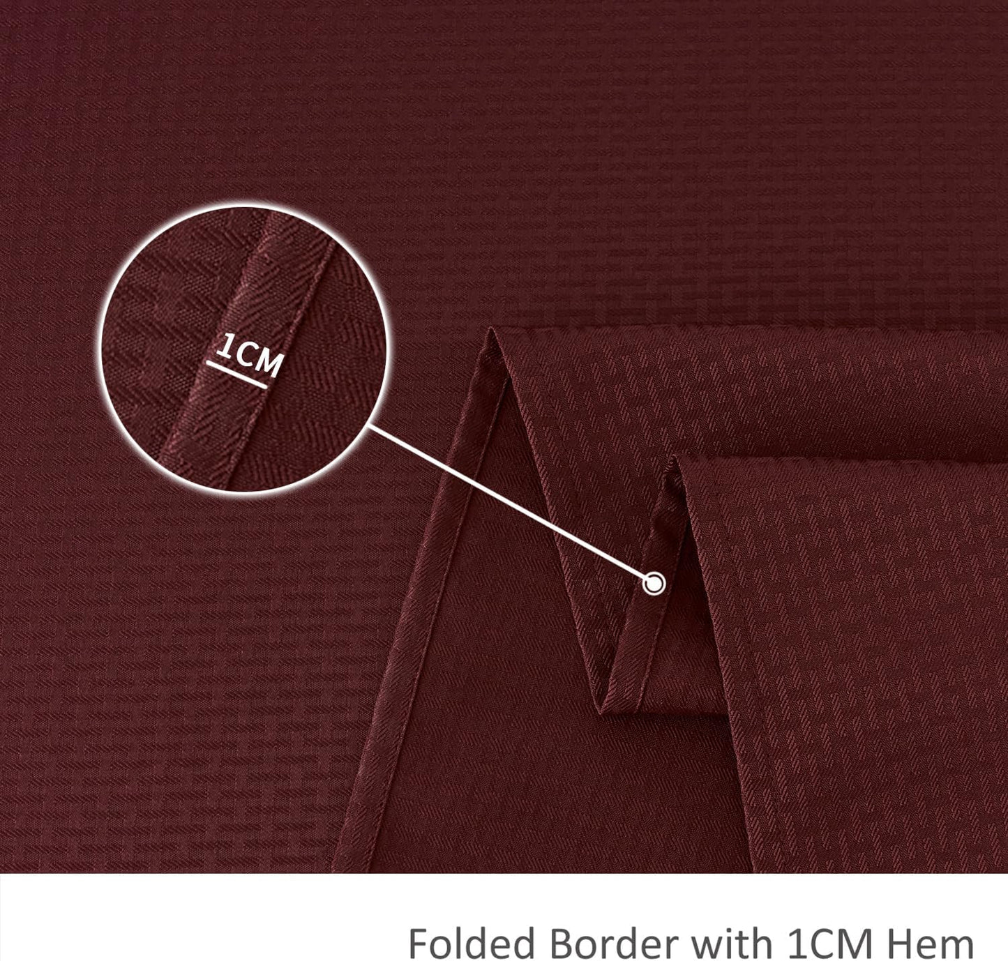 maxmill Tablecloth Weaved Texture Stain Resistant Waterproof, Wrinkle Resistant Washable Table Cloth, Fabric Table Cover for Dining Room, Indoor Outdoor Use, Rectangle 60 x 120 Inch, Burgundy