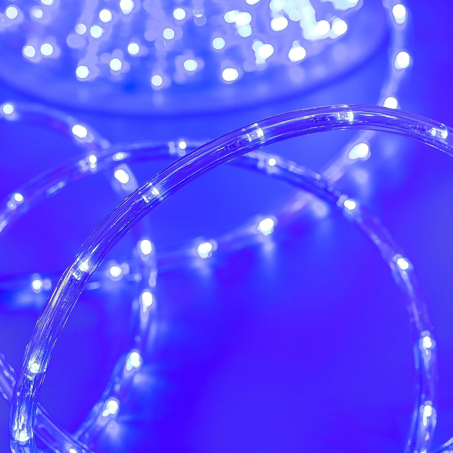 Waterproof LED Rope Lights, Connectable & Flexible with 8 Modes, Outdoor Lighting for Deck, Garden, Pool, Patio & Christmas Decor (Blue, 100ft)