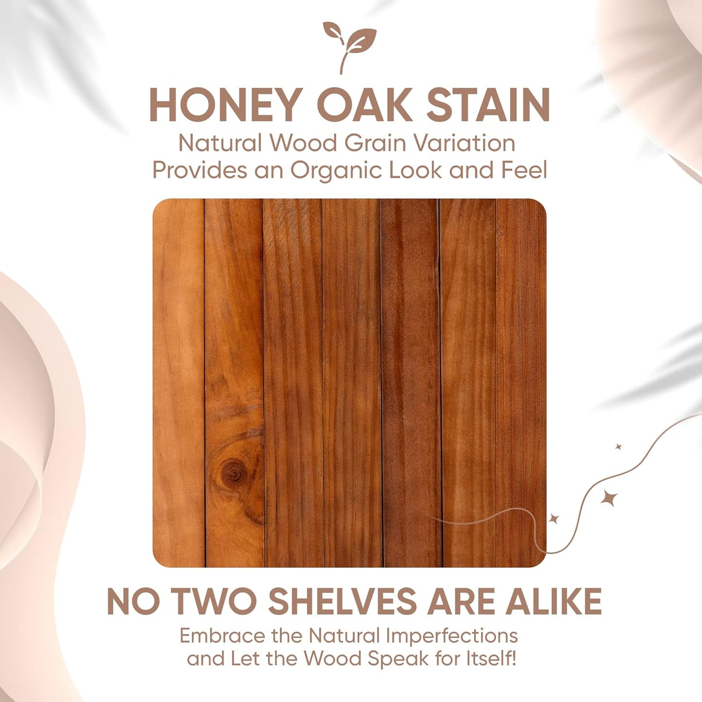 Homeforia Oak Floating Shelves 30 inch Long, High End Solid Real Wood 30inch Floating Shelves for Wall Mounted, Honey Oak Wooden 30in Floating Shelf, Heavy Duty Bracket, 30 X 6.5 X 1.75 in, Set of 3
