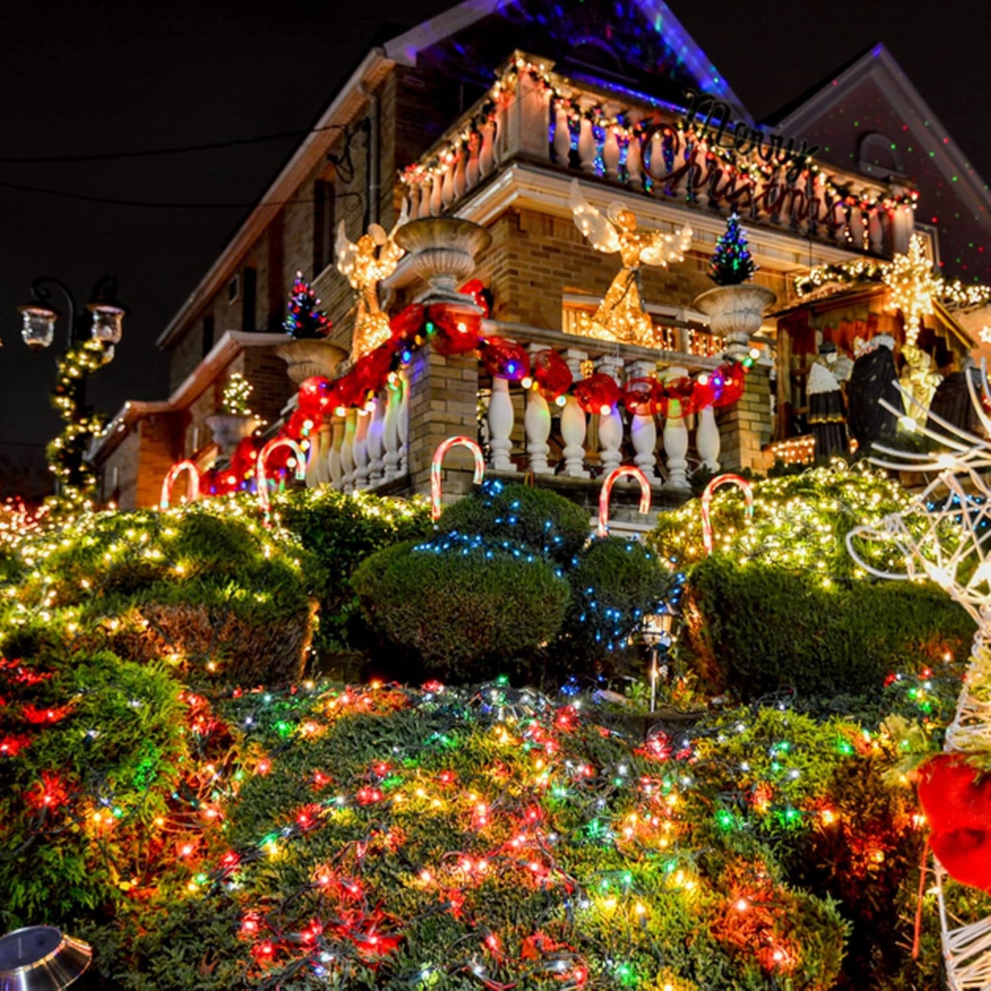 TW SHINE Christmas Lights, Total 400 LED 132FT Outdoor Christmas Lights Plug in with 8 Modes, Waterproof Multi Colored Light Outdoor, Indoor Xmas Decorations for Party Yard Decor