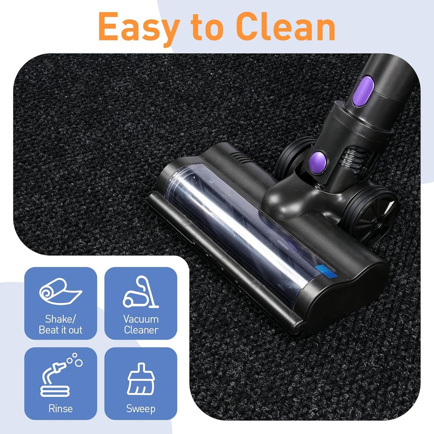 Front Door Mat Indoor Outdoor Entrance, 3ft x 31ft Non Slip Custom Size Outdoor Mat, Commercial Easy Clean Door Mat, Low-Profile Doormat Welcome Floor doormats, Resist Dirt for Front Door Patio Decor