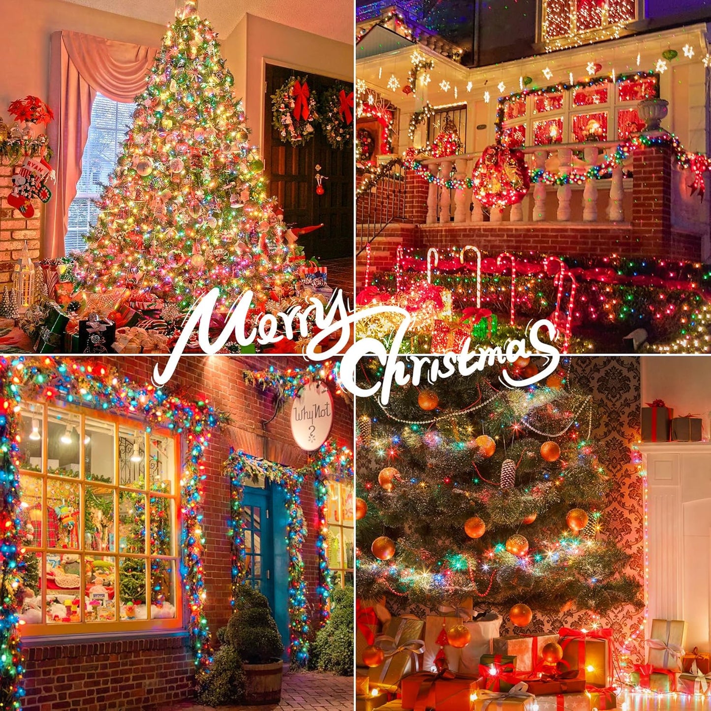 Hopolon 2PACK 50Count Easter String Lights,Christmas Lights Plug in,13FT Incandescent Pastel Mini Light White Wire for Indoor Outdoor Spring Patio Party Yard Garden Bedroom Tree Decor,Multicolor