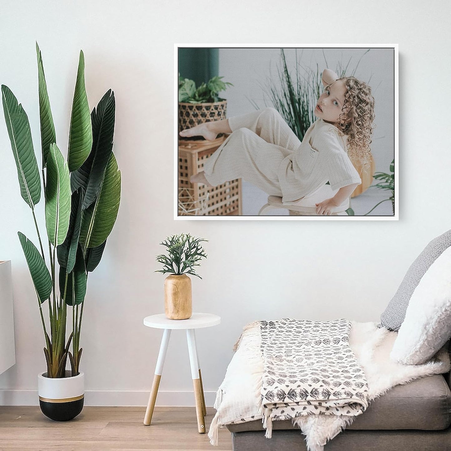 Personalized Custom Canvas Prints: Photo On Canvas (White, 12X12) Transform Your Photos into Stunning Framed Wall Art Digitally Printed Photo To Canvas Ideal for Home Decor, Gifts Keepsakes.