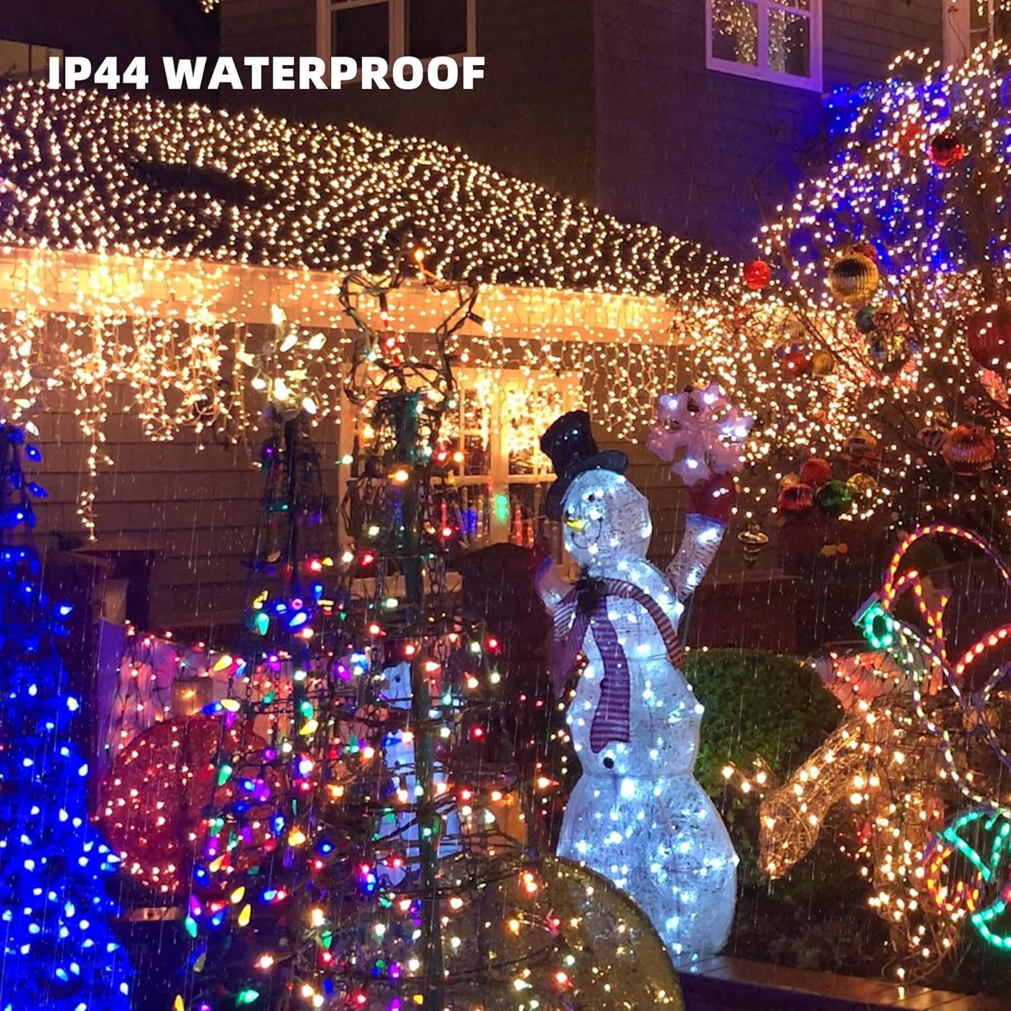 TW SHINE 66FT 200 LED Color Changing Christmas Lights, Warm White & Multi Color Waterproof String Lights with 11 Functions, Remote Christmas Decorations for Indoor Outdoor Party Wedding Garden Decor