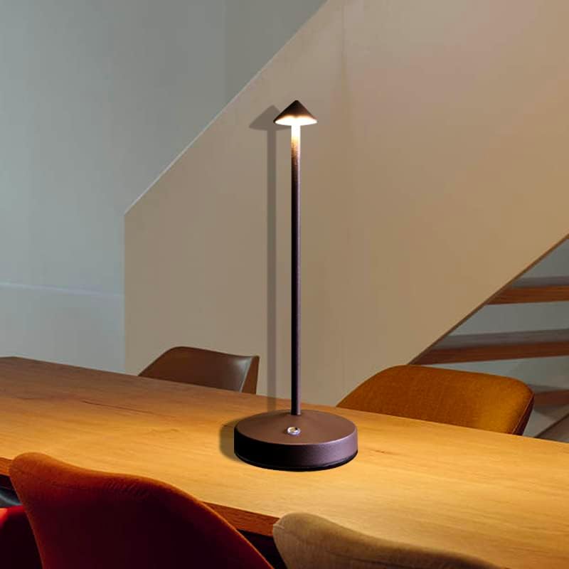 2 PACK Cordless Lamps,Battery Rechargeable Table Lamp,Portable Lamps,2 Level Brightness Dimmable Night Light,Minimalist Design,Cordless Table Lamps for Living Room/Restaurant/Couple Dinner(Rust)