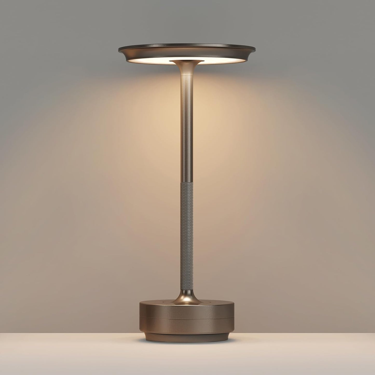 Rechargeable Cordless Table Lamps,Portable 5000mAh LED Table Light, 3 Color Stepless Dimming Battery Powered Metal Table Lamp for Outdoor/Patio/Restaurant/Camping.(Cafe)