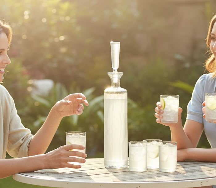 Ravenscroft Crystal 5-Piece Vodka Decanter Set, Made in Europe, 100% Lead-Free Crystal, Gift-Boxed, Elegant Design