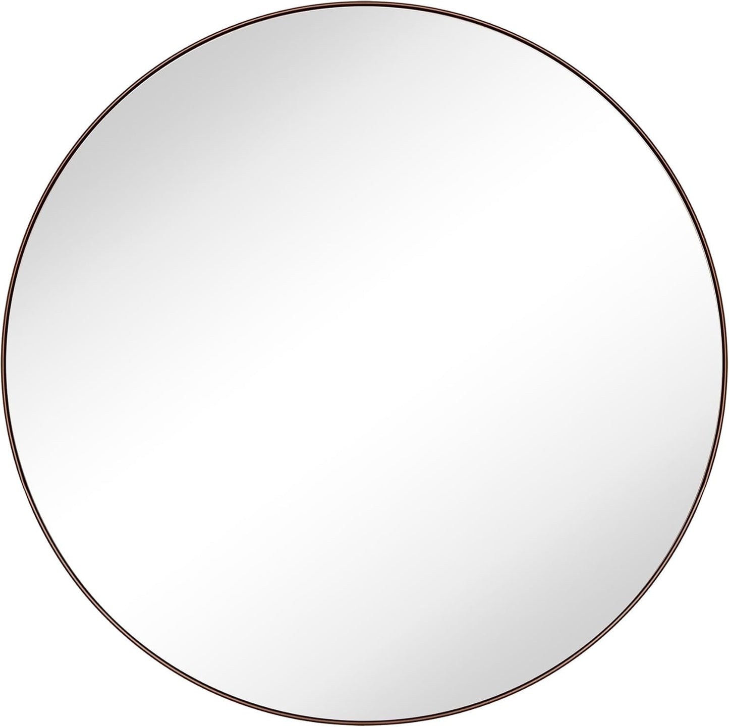 TEHOME 30 inch Oil Rubbed Bronze Round Mirror Dark Bronze Circle Wall Mounted Mirror Circular Round Mirror for Bathroom Vanity