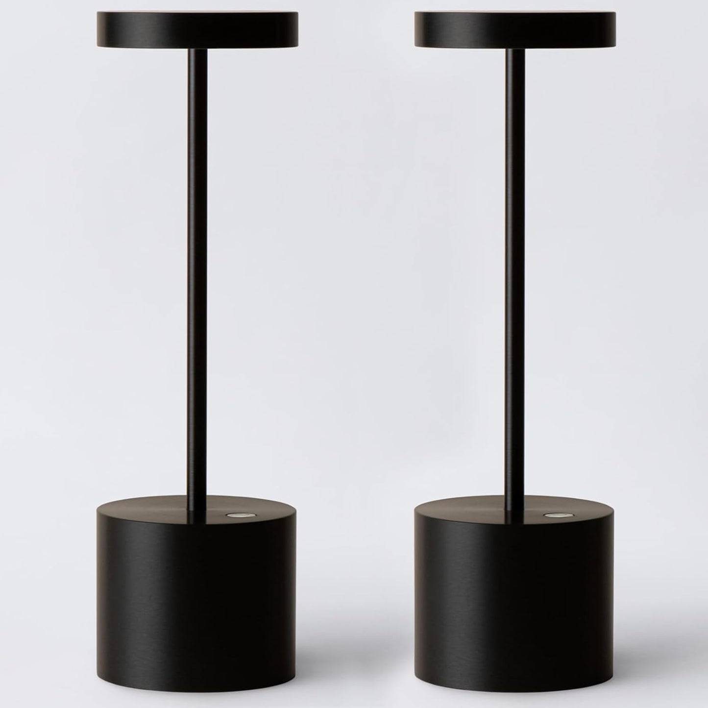 2 Pack Cordless Rechargeable Table Lamp, 3 Color Temperature & Dimmable, IP54 Waterproof Battery Operated Portable LED Light for Outdoor, Patio, Restaurant, Bedside, Shower (Black)