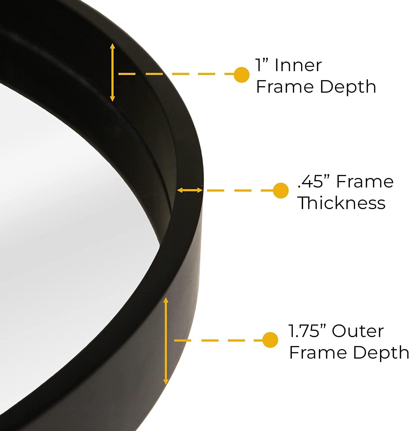 WallBeyond Black Round Mirror Wood Framed 28 inch Circle Wall Mirror for Bathroom Round Wall Mirror for Wall Decor, Vanity, Entryway Living Room