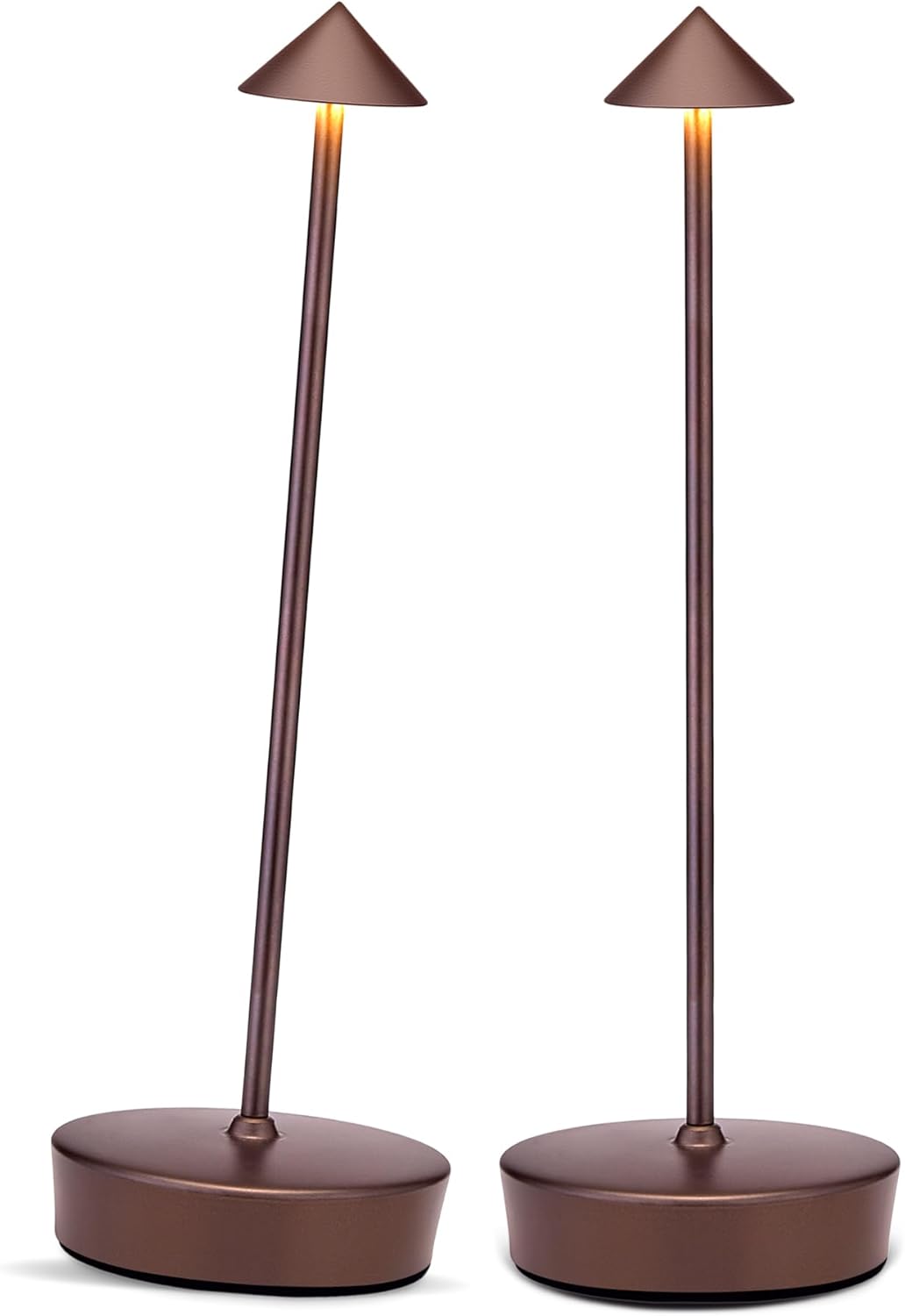 Cordless Led Table Desk Lamp 2 Pack, 7000mAh Battery Outdoor Table Light Waterproof for Restaurant Patio Camping Home Decor, USB-A Output, Brightness Memory, Dimmable