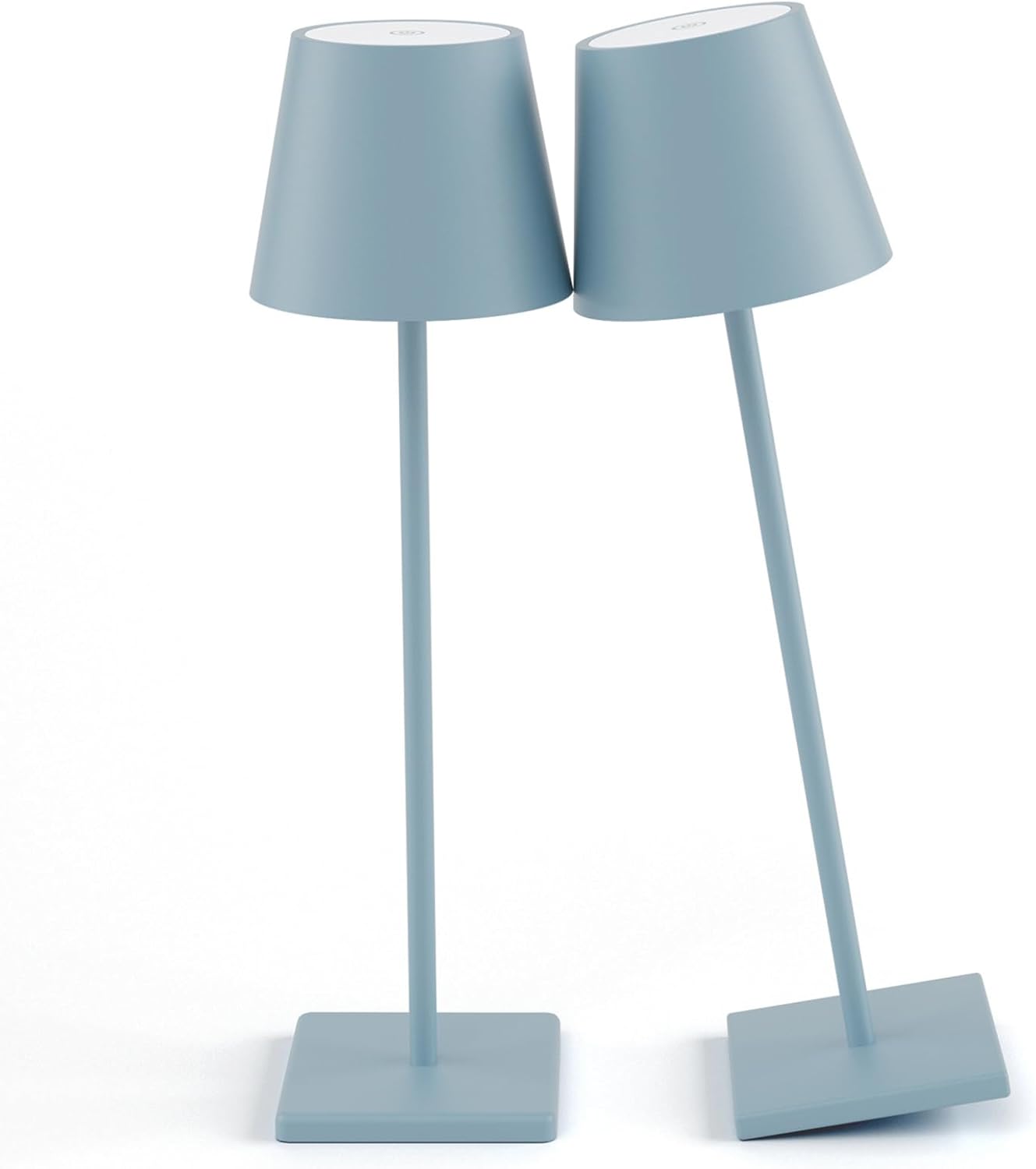 2 Packs Rechargeable LED Table Lamp,Outdoor Cordless Table Lamp Waterproof Portable, Stepless Dimmable Modern Lamp for Restaurant/Bedroom/Outdoor (Blue)