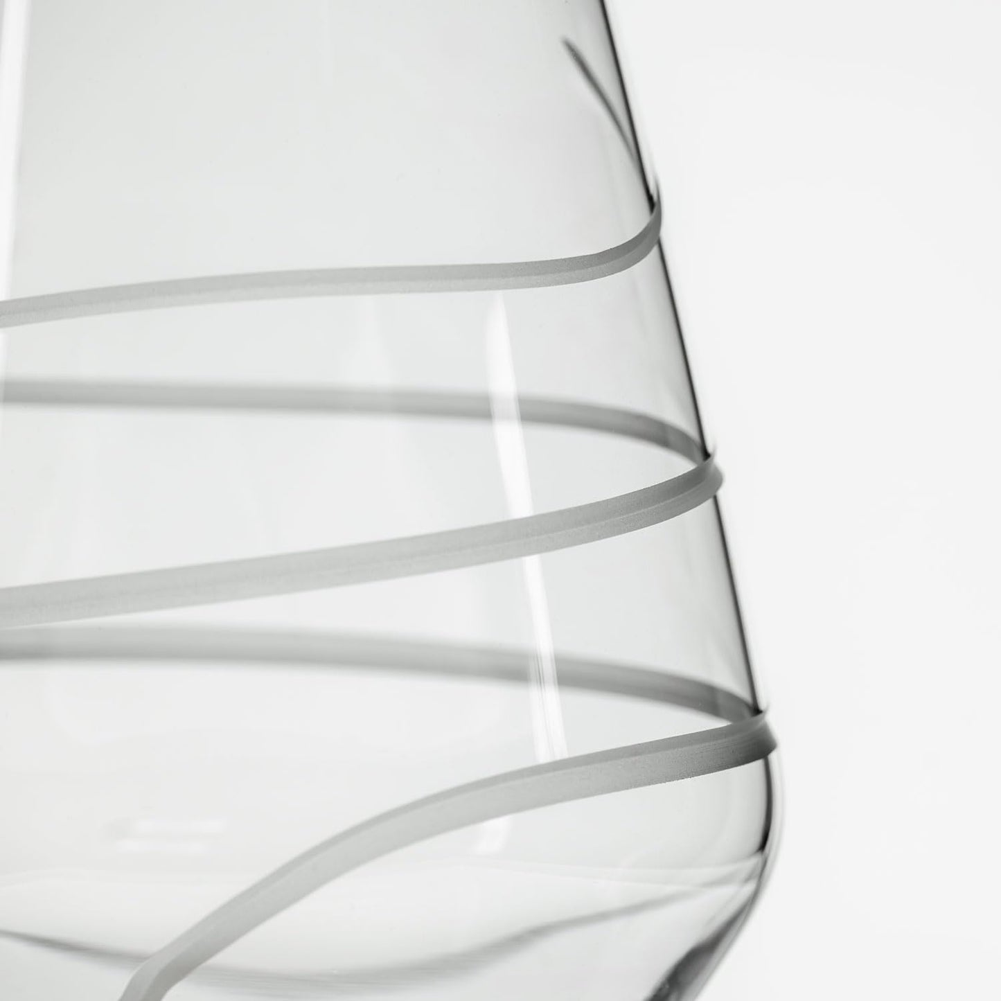 Rolf Glass Twist Stemless Wine Tumbler 18 ounce | Proudly Made in the USA | Stemless Wine Glasses | Lead-Free Glass | Etched Tumbler Glasses (Set of 4)