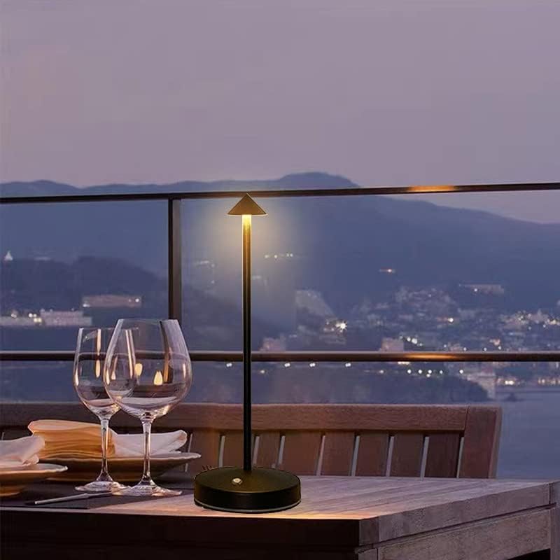 2 PACK Cordless Lamps,Battery Rechargeable Table Lamp,Portable Lamps,2 Level Brightness Dimmable Night Light,Minimalist Design, Cordless Table Lamps for Living Room/Restaurant/Couple Dinner(Black)