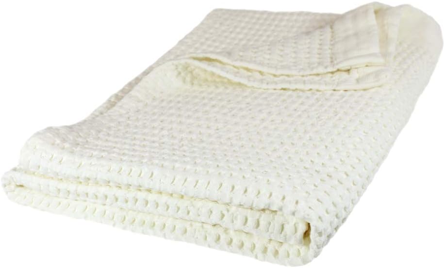 GILDEN TREE Waffle Bath Sheet Quick Dry Towel, Thin Luxury Bath Towels, Bath Sheets 40x80 Large Bath Towels, Modern Style (Cream)