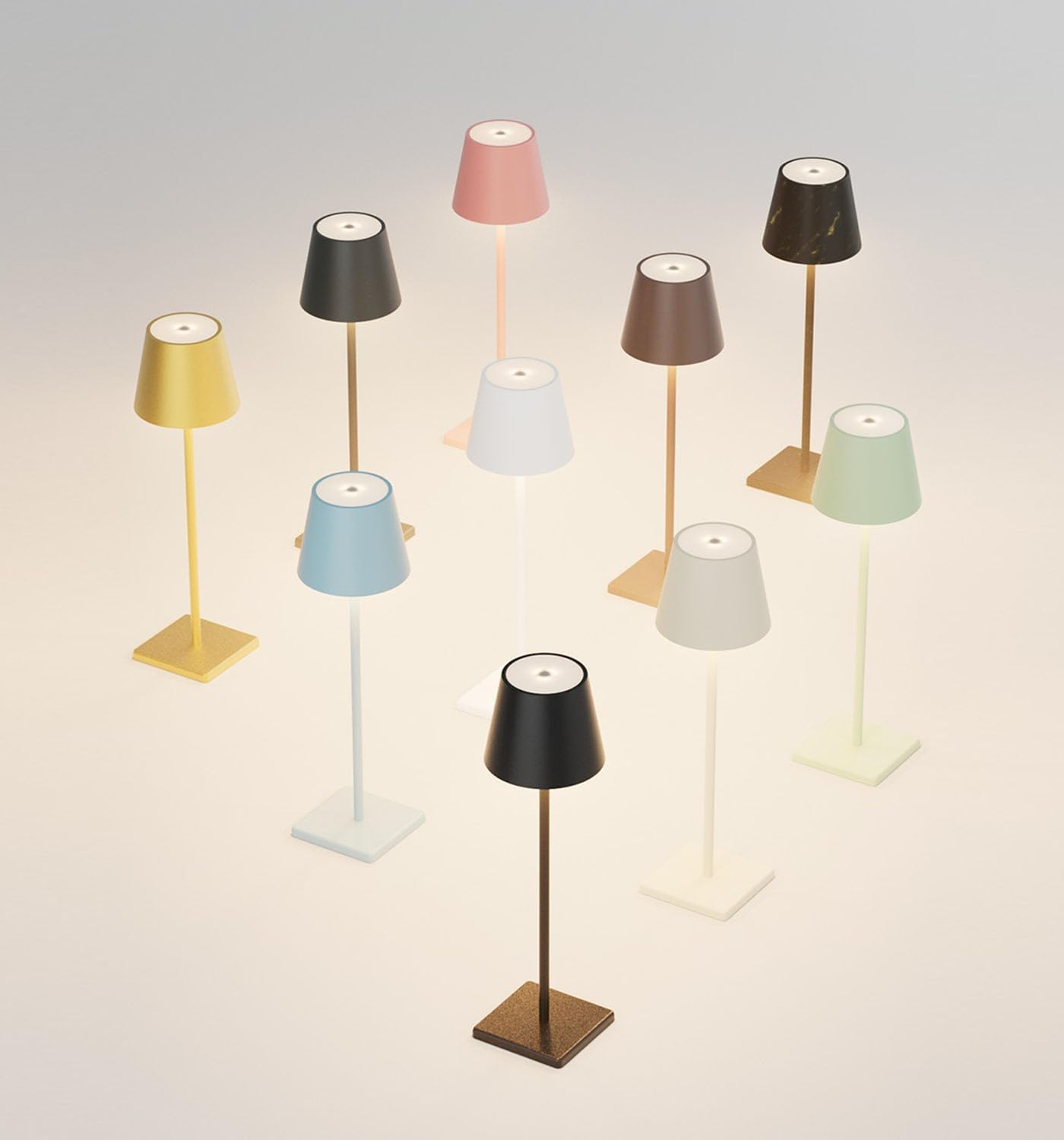 2-Pack Rechargeable Table Lamps LED Cordless Table Lamp 3W 5500mAh Battery Operated Table Light Stepless Dimmable Portable Desk Lamp for Restaurant/Table/Bedroom/Outdoor (Copper)