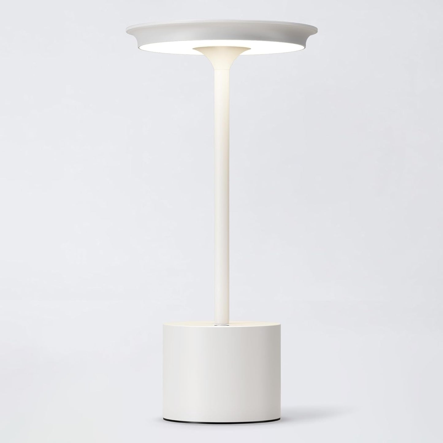 Cordless Table Lamp, Portable Rechargeable 6000mAh Outdoor Table Lamp, 3 Color Stepless Dimming Battery Powered Lamp, LED Table Light for Dinner/Bedroom/Restaurant/Outdoor (White)