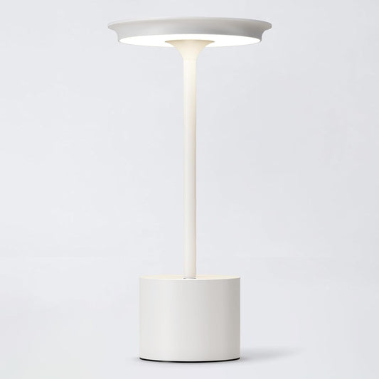 Cordless Table Lamp, Portable Rechargeable 6000mAh Outdoor Table Lamp, 3 Color Stepless Dimming Battery Powered Lamp, LED Table Light for Dinner/Bedroom/Restaurant/Outdoor (White)