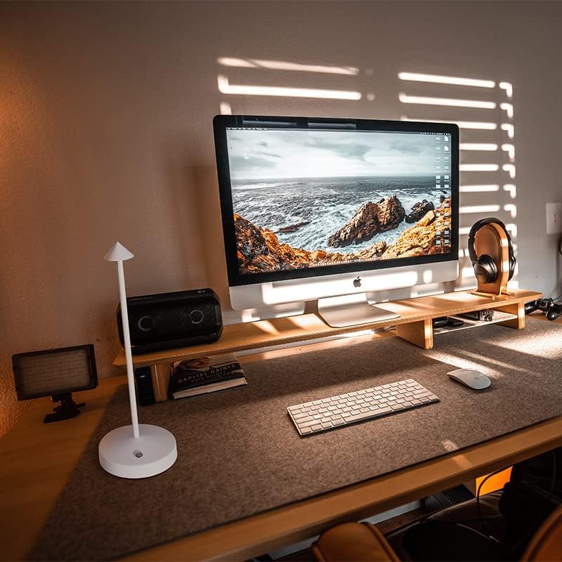 2 PACK Cordless Lamps,Battery Rechargeable Table Lamp,Portable Lamps,2 Level Brightness Dimmable Night Light,Minimalist Design,Cordless Table Lamps for Living Room/Restaurant/Couple Dinne(White)