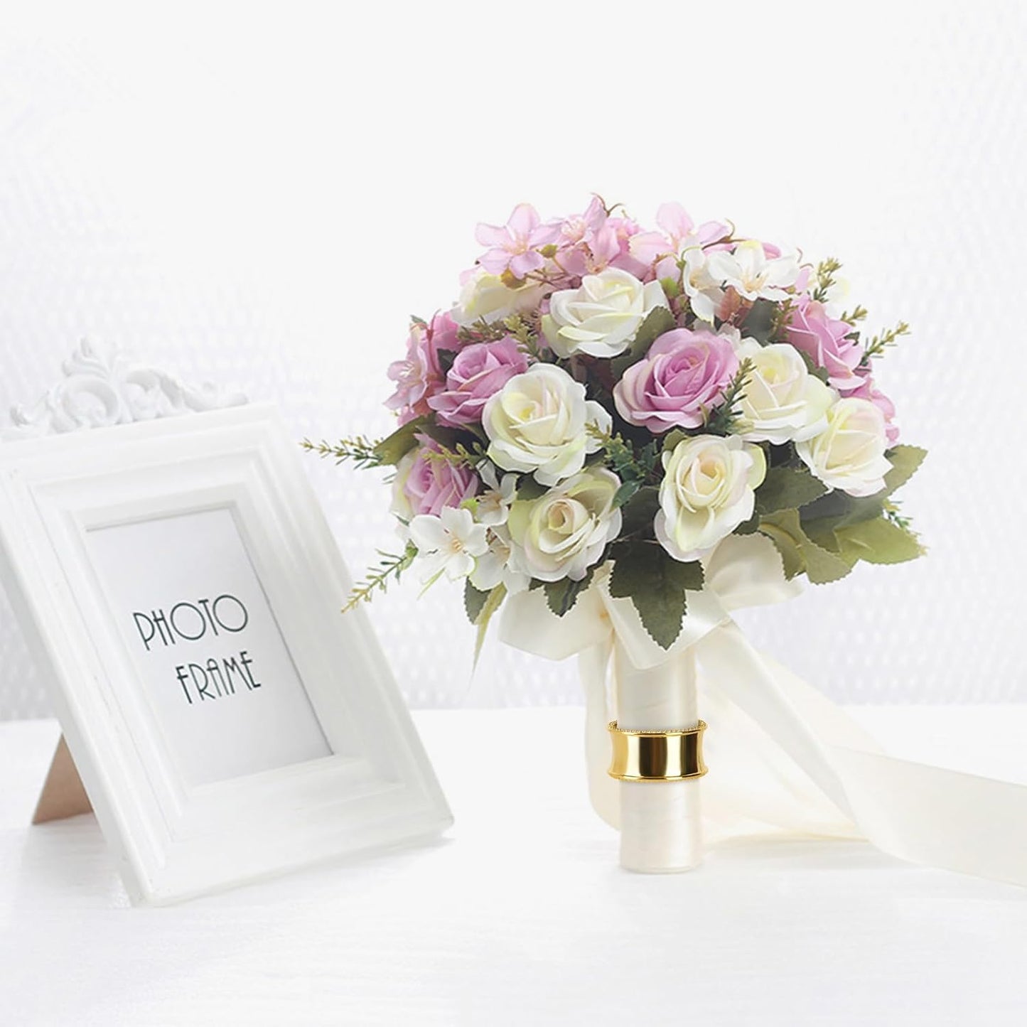 6 Pcs Stainless Steel Bead Side Napkin Rings Delicate Serviette Buckles (Gold)