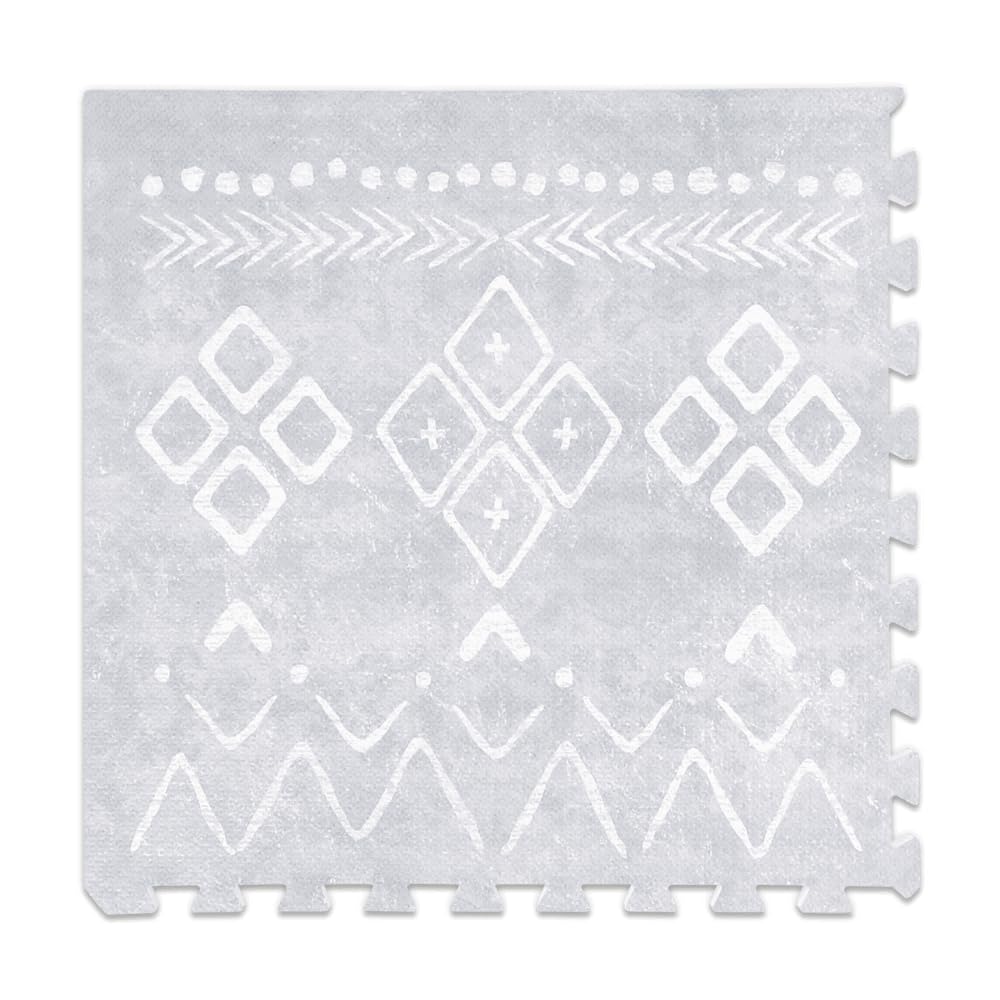 Lillefolk Baby Play Mat for Floor – 6x6ft Gray | Soft Non Toxic Premium EVA Foam Tiles for Tummy Time, Crawling & Playroom – Waterproof for Hard Floors Mat for Babies & Toddlers (9 Tiles)