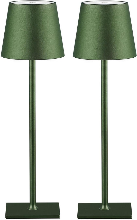 2 Pack Cordless Table Lamps, 3 Colors Stepless Dimming, 5000mAh Rechargeable Battery LED Desk Lamp for Bedroom/Couple Dinner/Desk/Cafe/Dining Room/Terrace